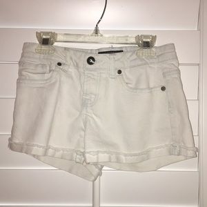 White denim shorts
